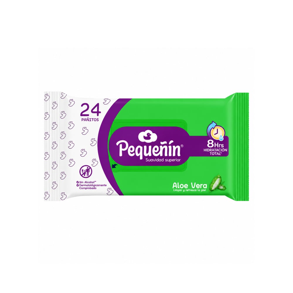 Pañitos húmedos aloe vera Pequeñín (24 U) - Imagen 1