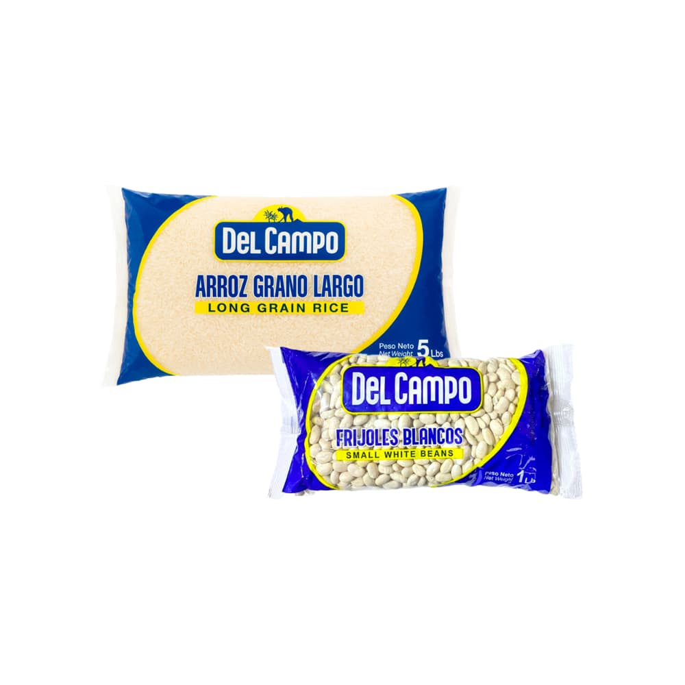 Arroz de grano largo Del Campo + Frijoles blancos Del Campo - Imagen 1