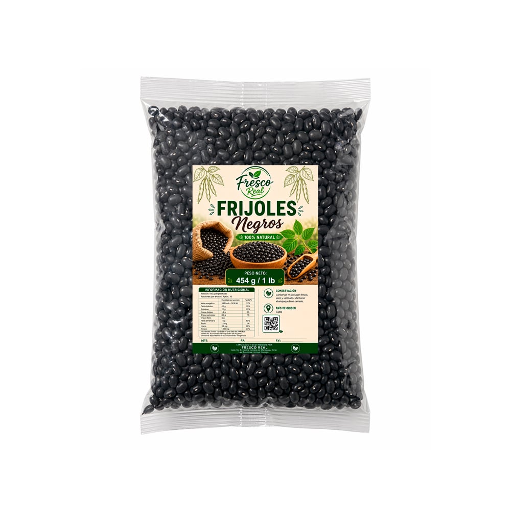 Frijoles negros Fresco Real (454 g / 1 lb) - Imagen 1