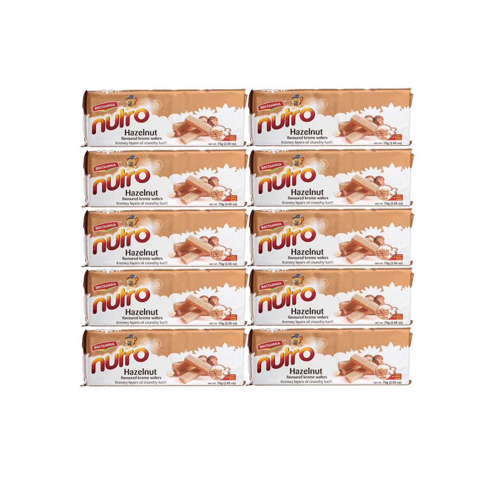 Sorbeto de crema con sabor a avellana Nutro (10 x 75 g / 2.65 oz) - Imagen 1