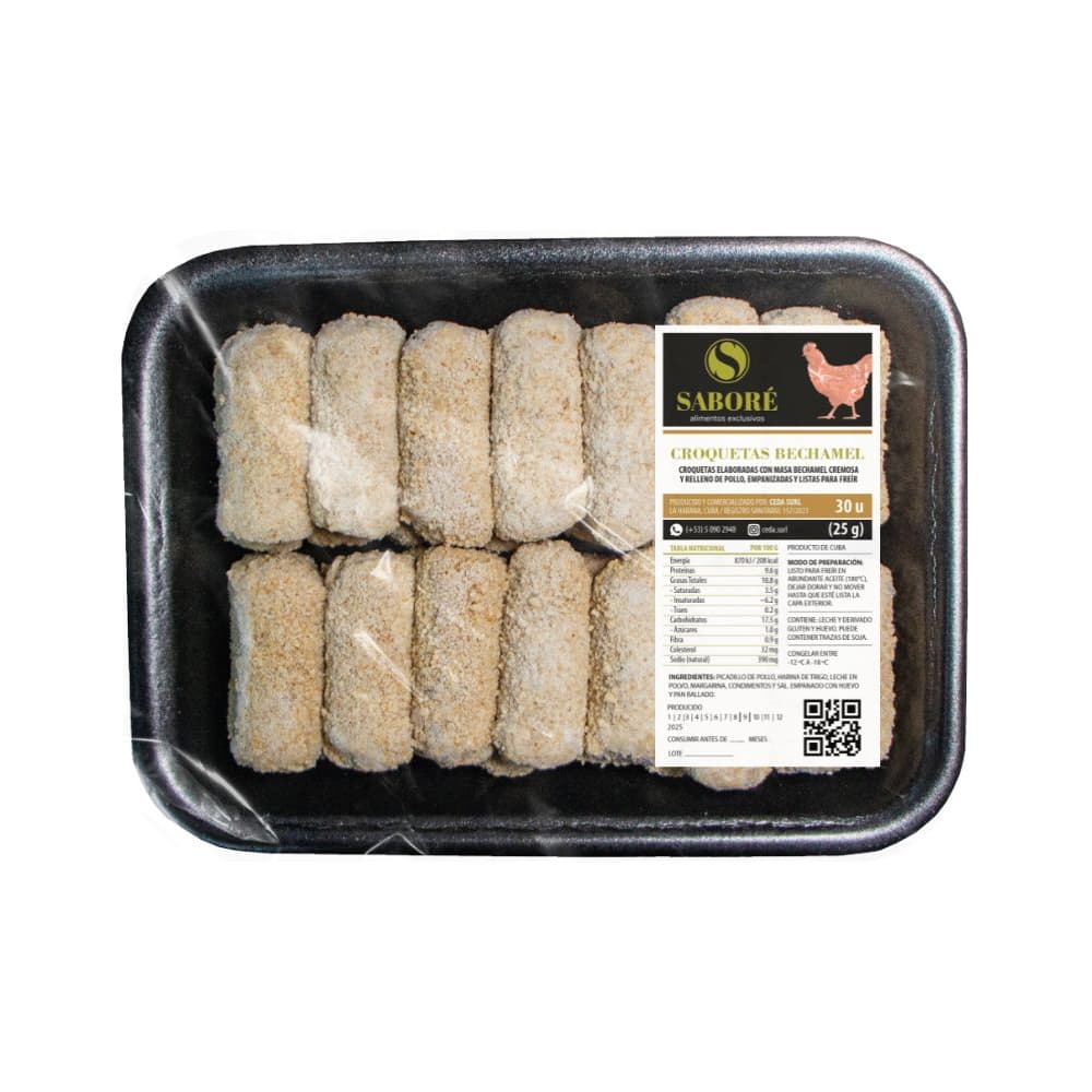 Croquetas bechamel de pollo Saboré (30 x 25 g) - Imagen 1