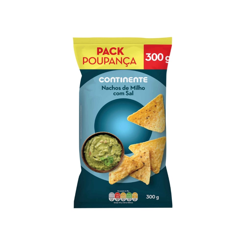 Nachos de maíz salados paquete económico Continente (300 g / 10.58 oz) - Imagen 1