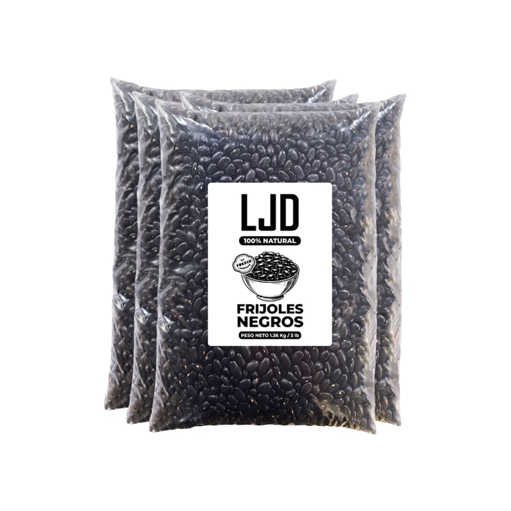 Frijoles negros LJD (4 x 1.36 kg / 3 lb) - Imagen 1