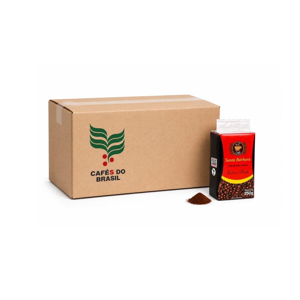 Café tostado y molido extra fuerte Santa Bárbara (20 x 250 g / 8.8 oz) - Imagen 1