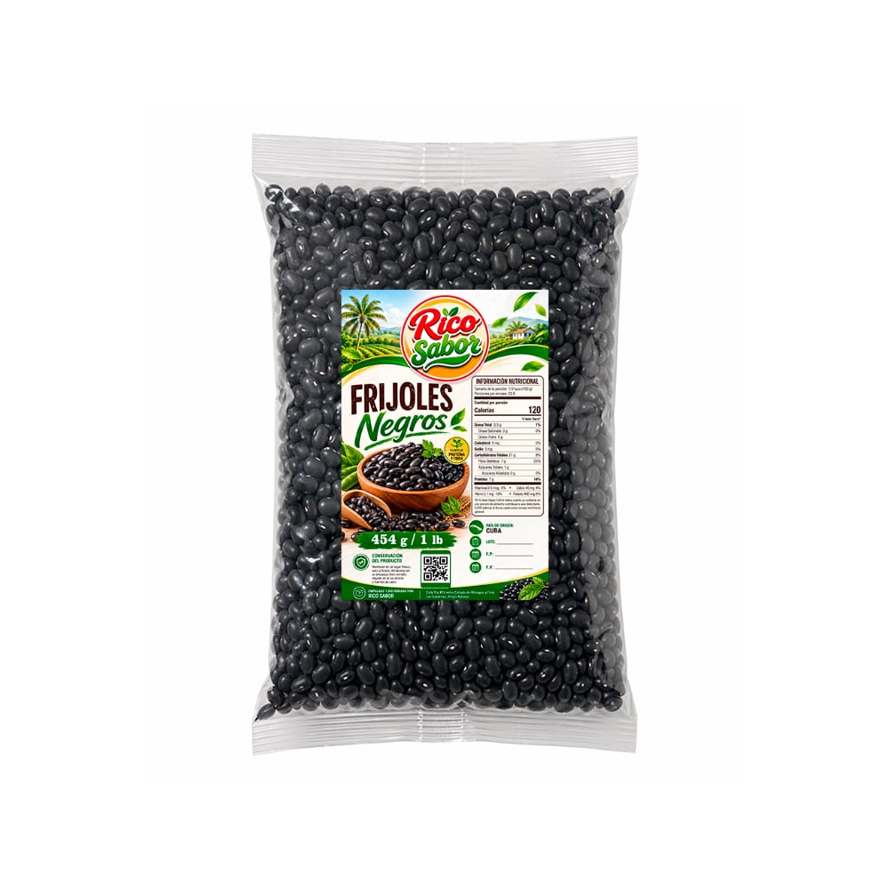 Frijoles negros Rico Sabor (454 g / 1 lb) - Imagen 1