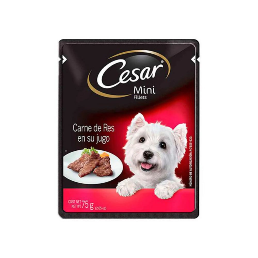 Carne de res en su jugo para perros Cesar (75 g / 2.65 oz) - Imagen 1
