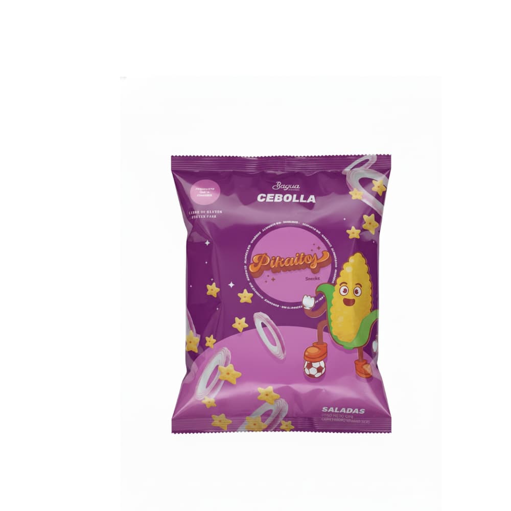 Snacks sabor cebolla Pikaitos (60 g / 2.12 oz) - Imagen 1
