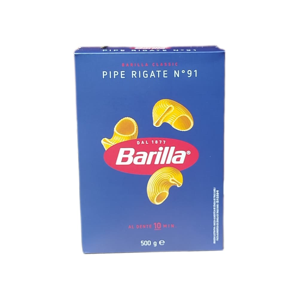 Pasta pipe rigate No. 91 Barilla (500 g / 1.10 lb) - Imagen 1