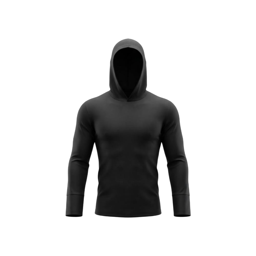 Enguatada deportiva negra de mangas largas con capucha Torbex (Talla única) - Imagen 1