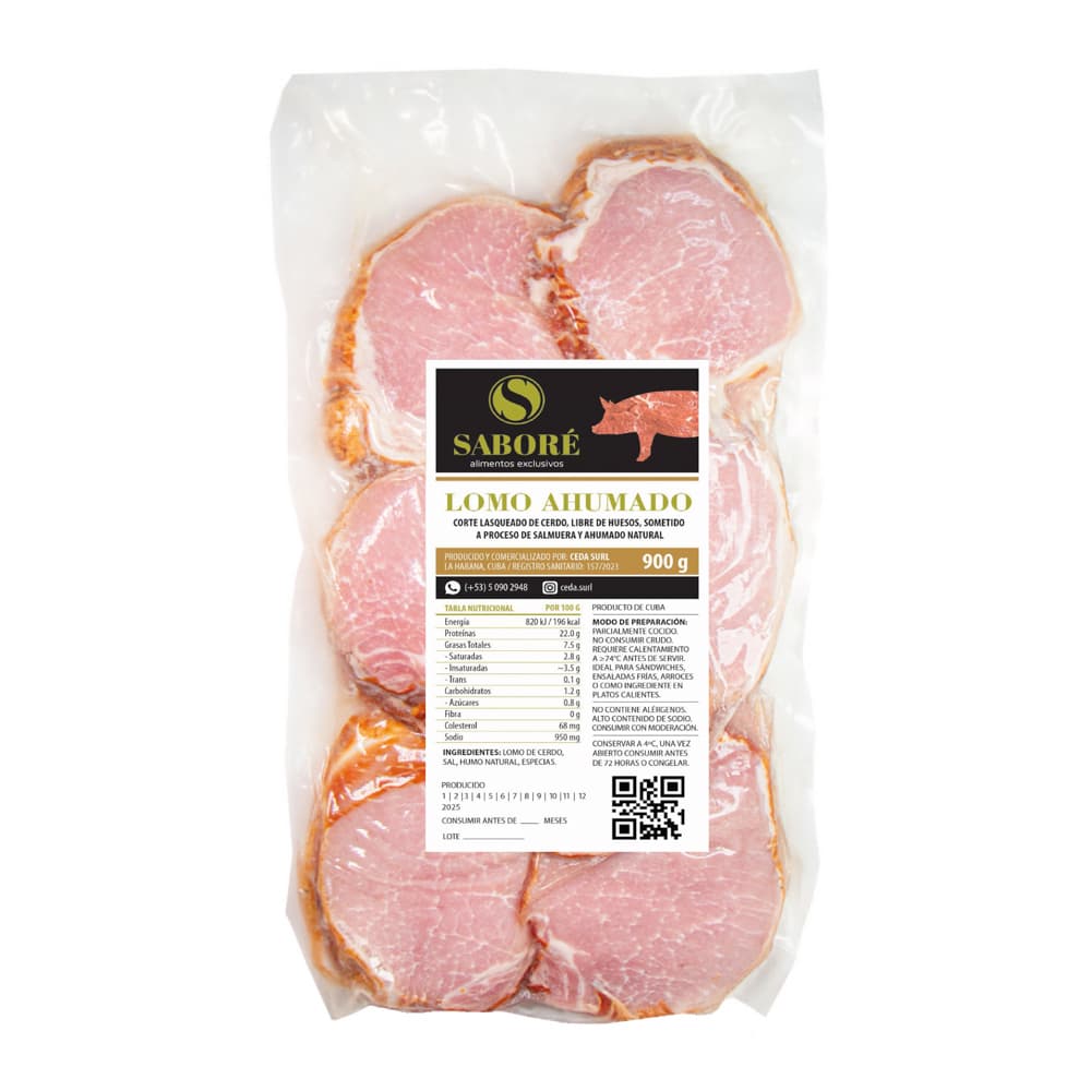 Lomo ahumado Saboré (900 g / 1.98 lb) - Imagen 1