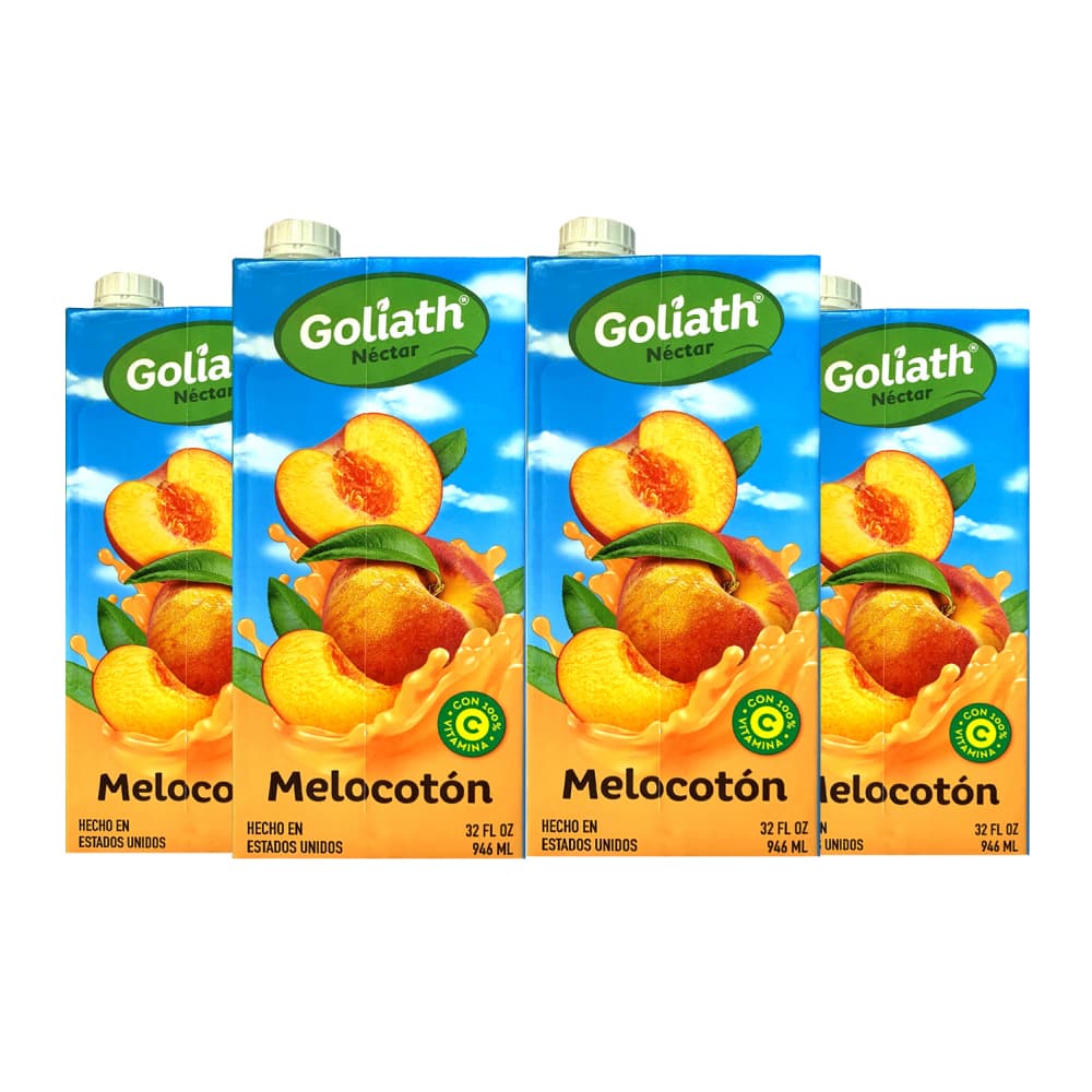 Jugo de melocotón Goliath (4 x 946 ml / 32 fl oz) - Imagen 1