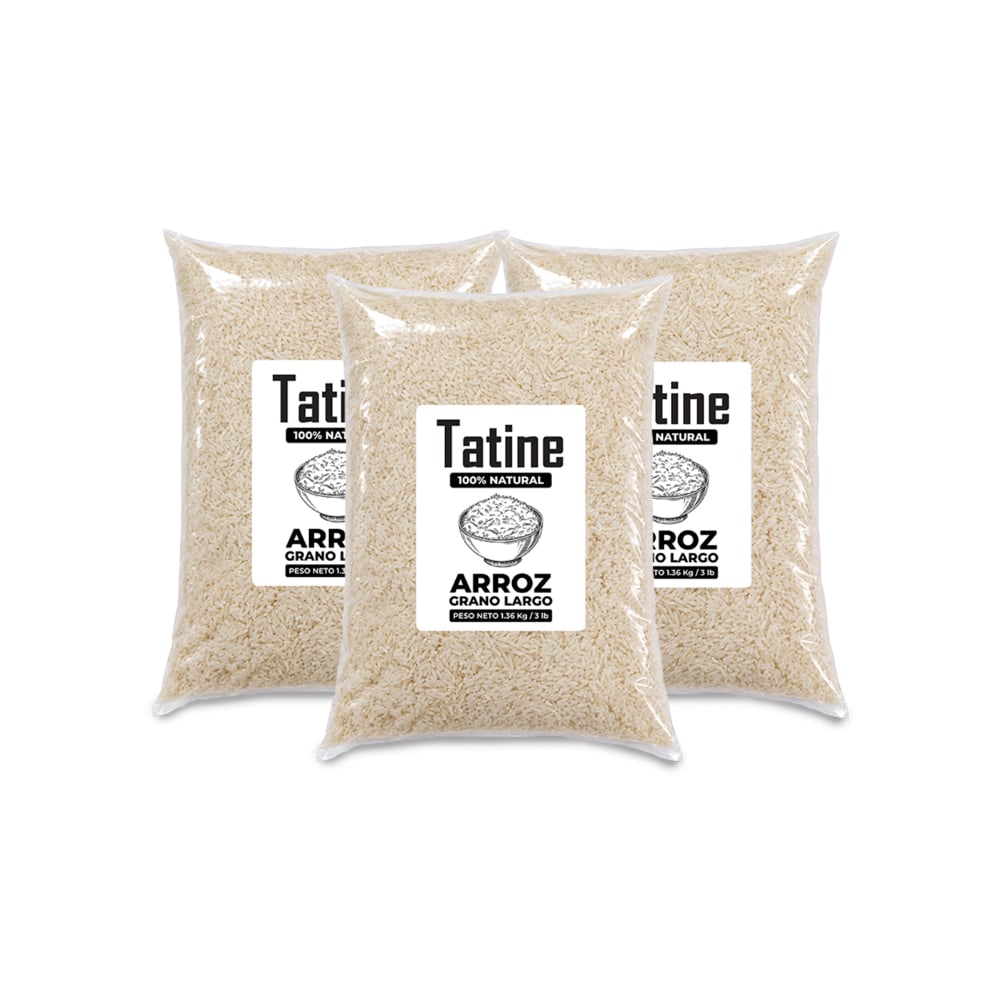 Arroz de grano largo Tatine (3 x 1.36 kg / 3 lb) - Imagen 1