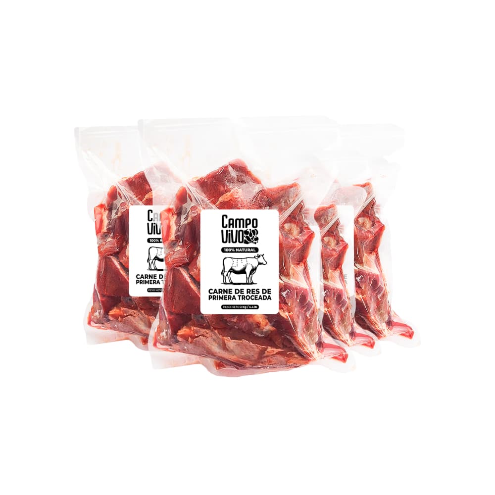 Carne de res de primera troceada Campo Vivo (4 x 2 kg / 4.4 lb) - Imagen 1
