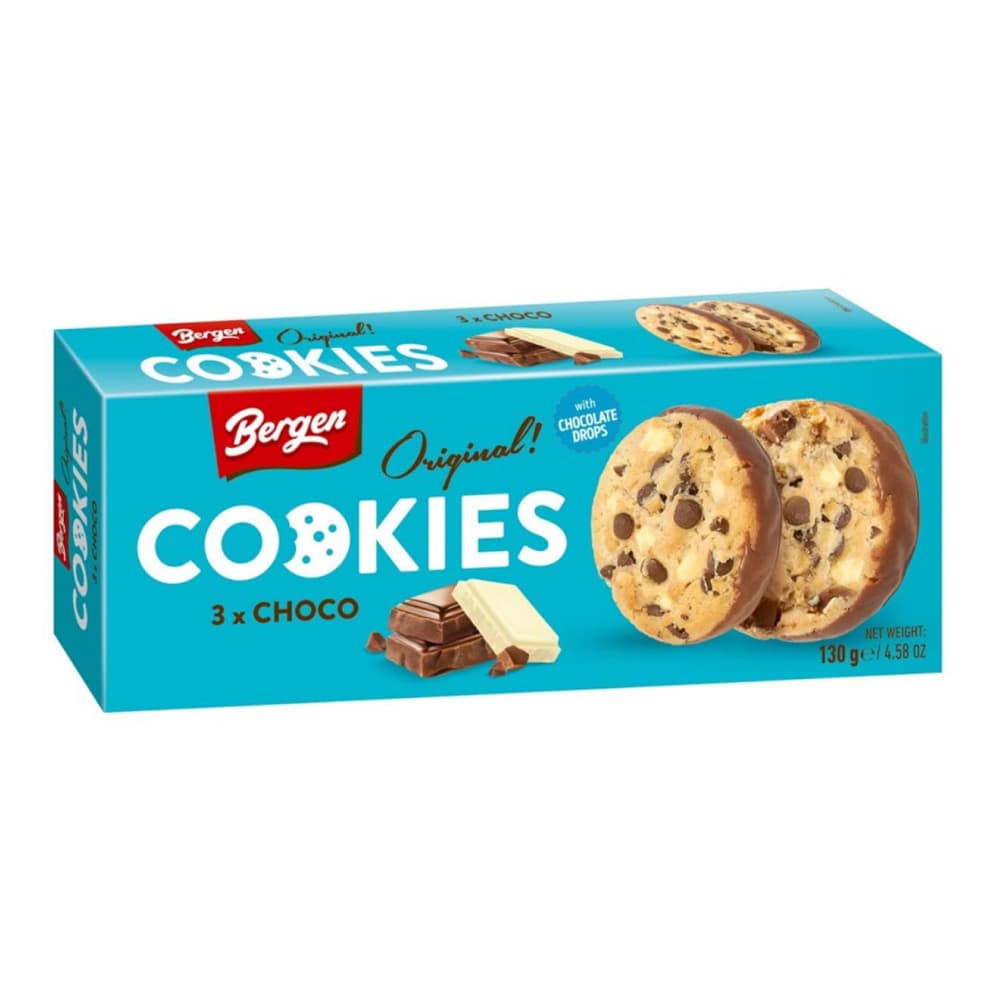 Galletas con triple chocolate Bergen (130 g / 4.58 oz) - Imagen 1