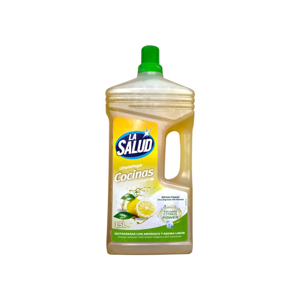 Desengrasante cítrico cocinas con amoníaco y aroma a limón La Salud (1.5 L / 50.7 fl.oz.) - Imagen 1