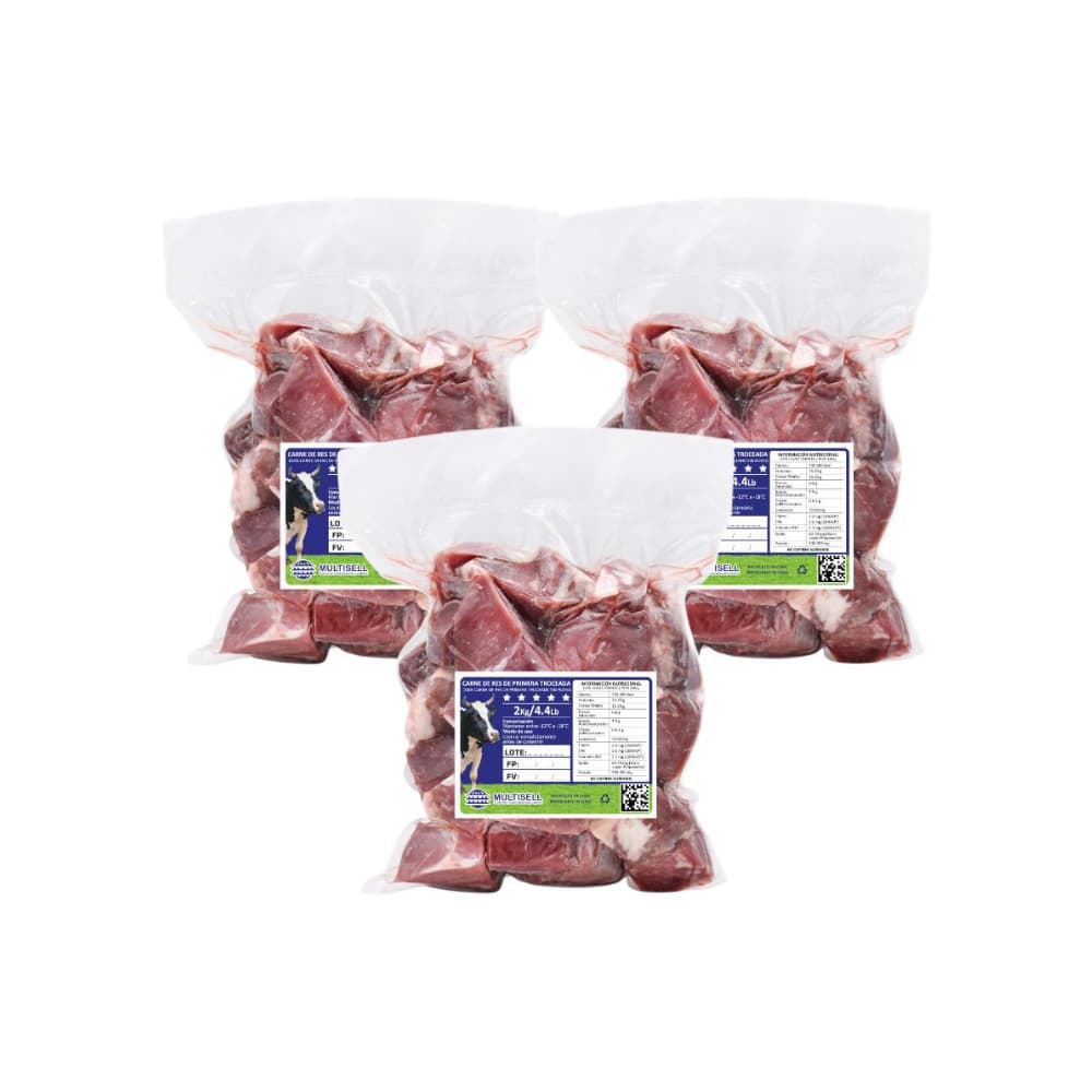 Carne de res de primera troceada Multisell (3 X 2.00 kg / 4.4 lb) - Imagen 1
