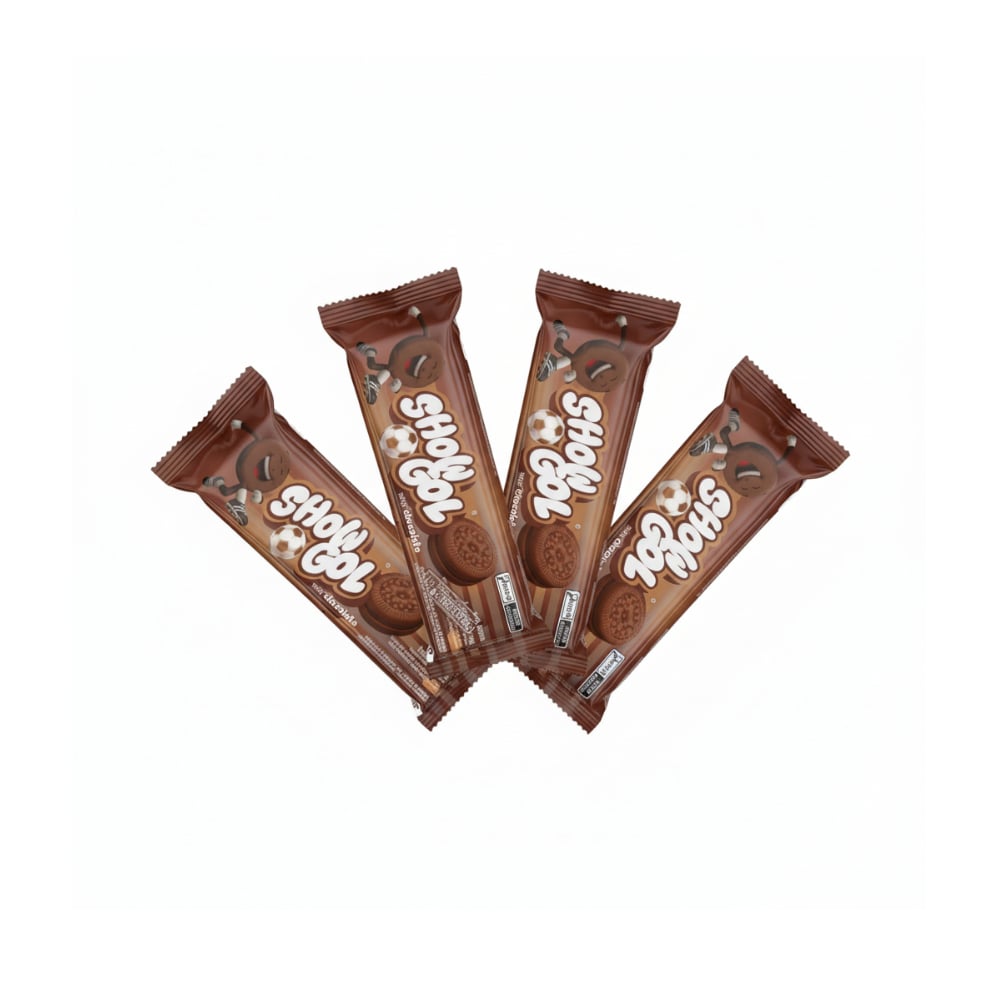 Galletas de chocolate rellenas con crema sabor a chocolate Show Gol (4 x 76 g / 2.68 oz) - Imagen 1