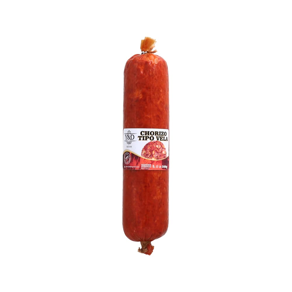 Chorizo tipo vela Y&D Ricos (500 g / 1.1 lb) - Imagen 1