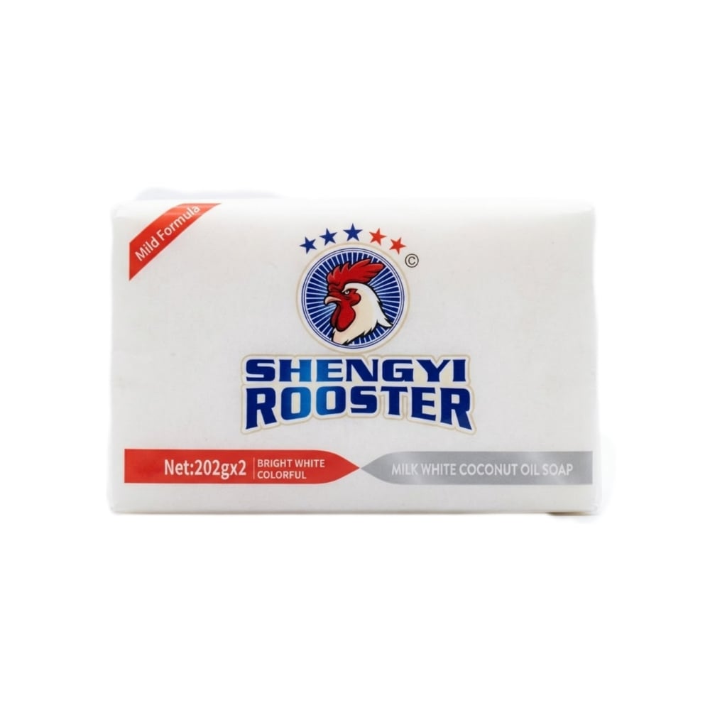 Jabón de lavar de aceite de coco Shengyi Rooster (2 x 202 g / 7.12 oz) - Imagen 1