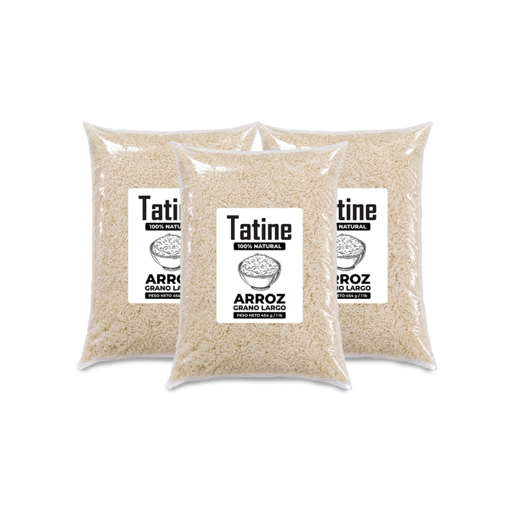 Arroz de grano largo Tatine (3 x 454 g / 1 lb) - Imagen 1