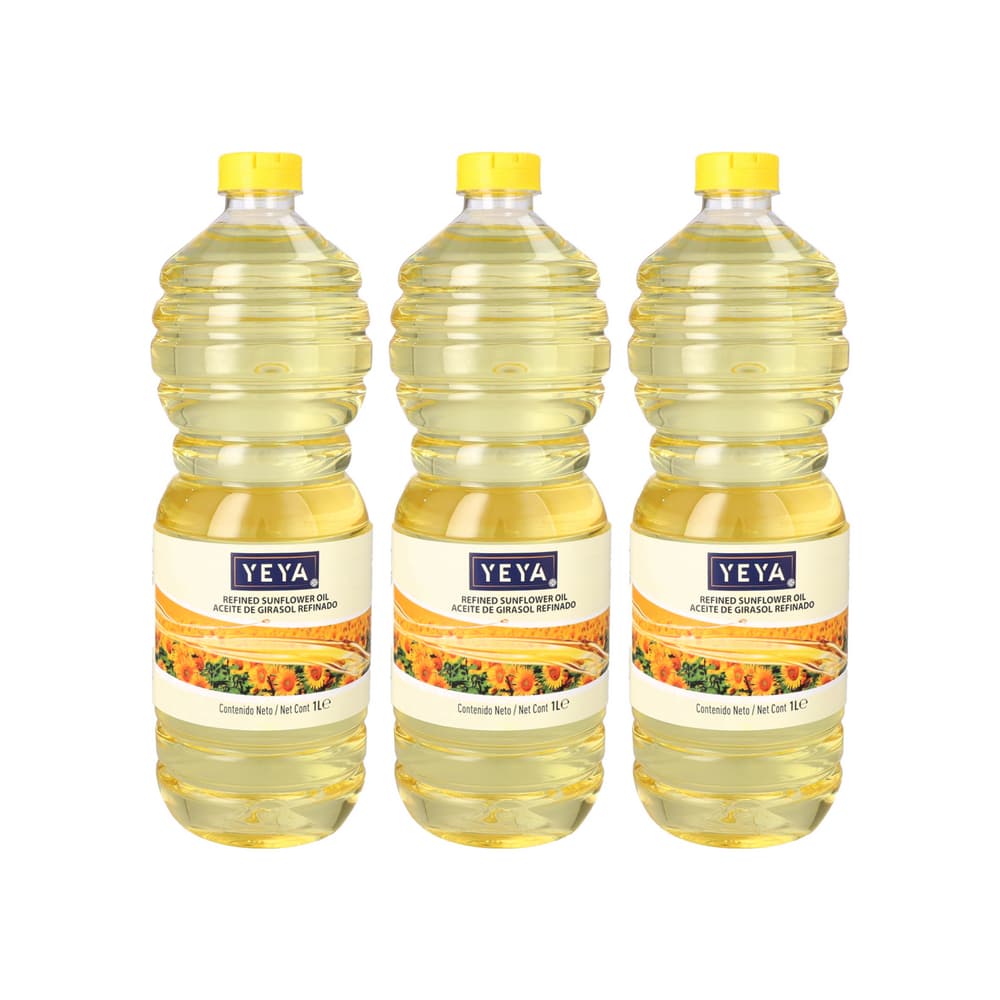 Aceite de girasol refinado Yeya (3 x 1 L) - Imagen 1