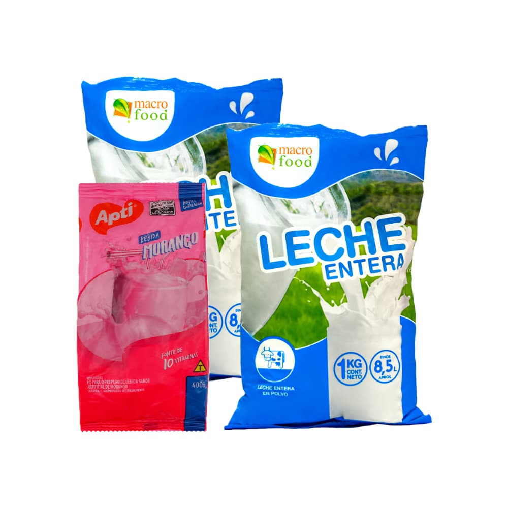Leche en polvo + Fresa en polvo - Imagen 1