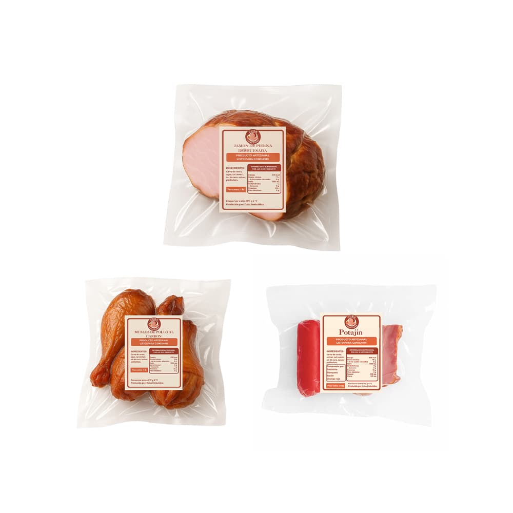 Jamon de pierna deshuesada + muslos de pollo al carbon + potajin - Imagen 1