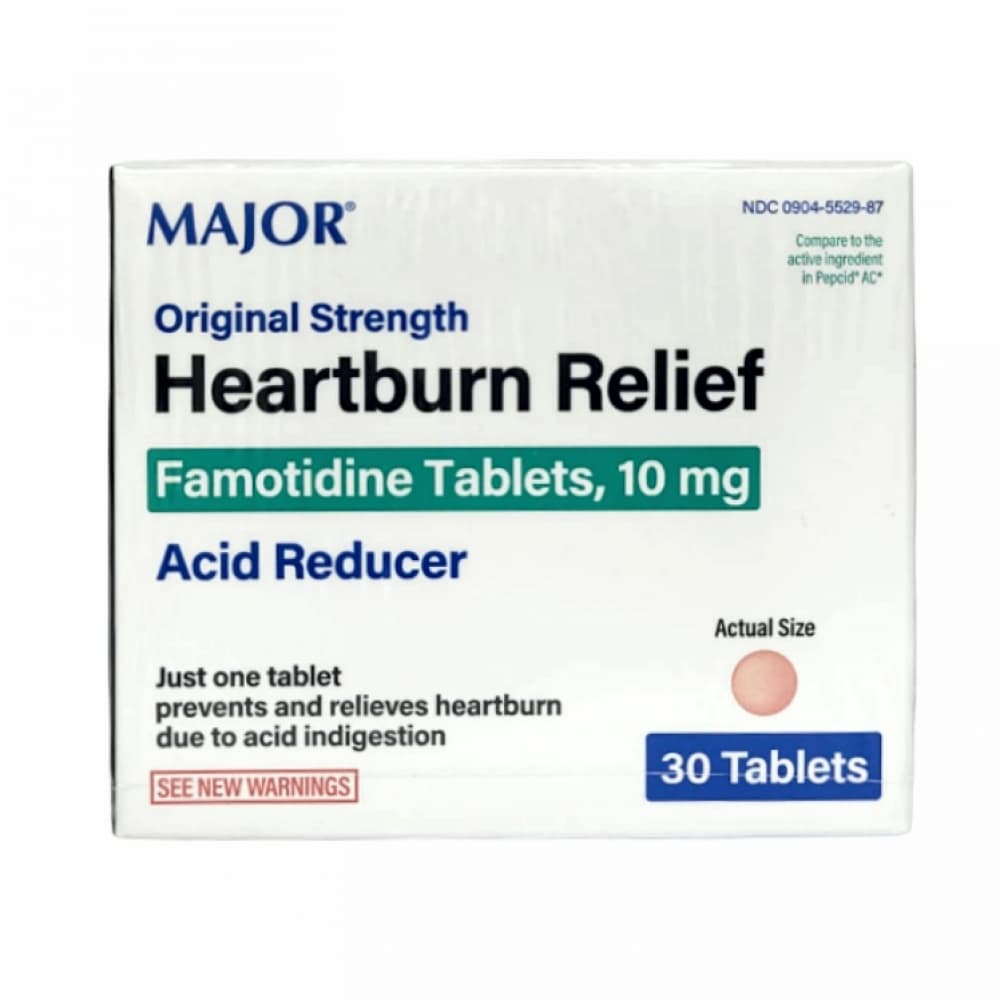 Famotidina 10 mg Major (30 tabletas) - Imagen 1