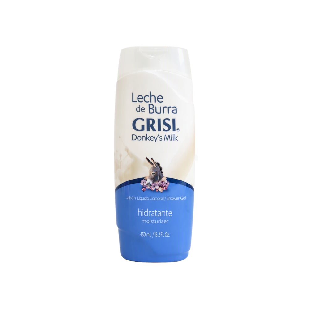 Jabón líquido corporal hidratante leche de burra Grisi (450 ml) - Imagen 1