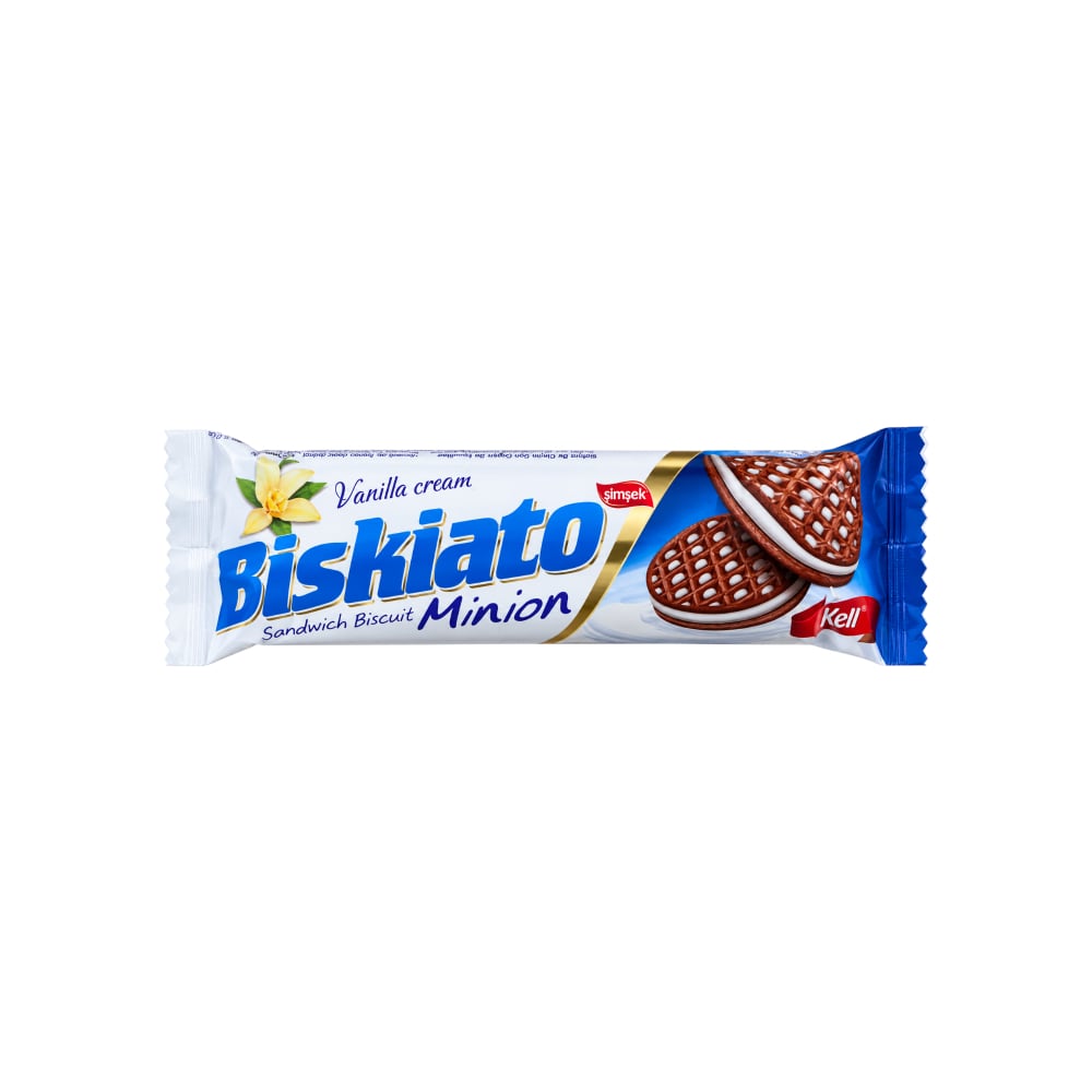 Galletas de chocolate con crema de vainilla Simsek Biskiato (60 g / 2.11oz) - Imagen 1