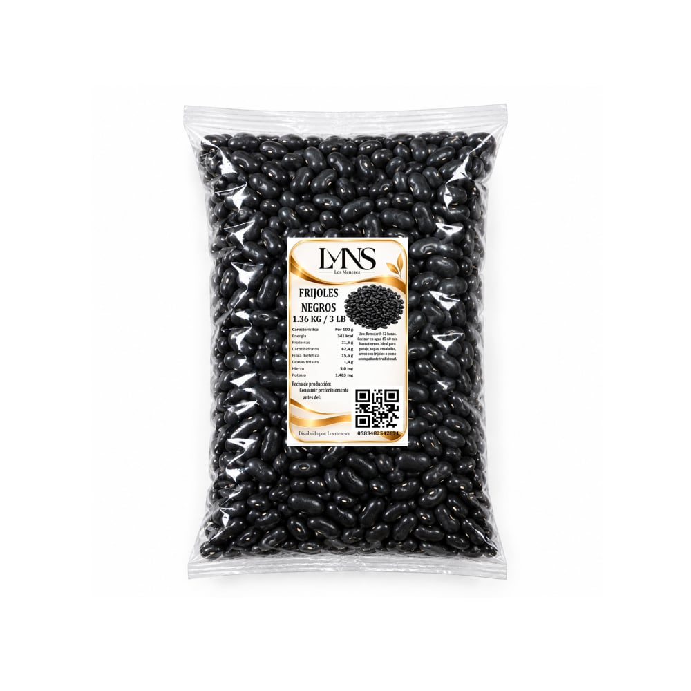 Frijoles negros Los Meneses (1.36 kg / 3 lb) - Imagen 1