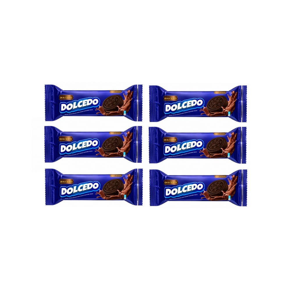 Galleta crujiente de cacao con crema de chocolate Dolcero Dolcetti (6 x 56 g / 1.97 oz) - Imagen 1