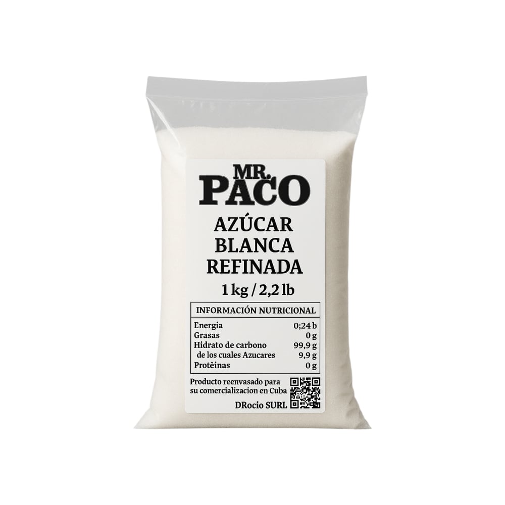 Azúcar blanca refinada Mr. Paco (1 kg / 2.2 lb) - Imagen 1