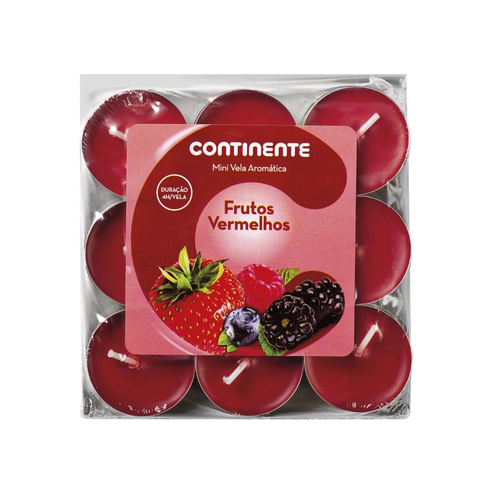 Mini velas aromáticas decorativas con aroma a frutos rojos Continente (18 x 11 g / 0.39 oz) - Imagen 1
