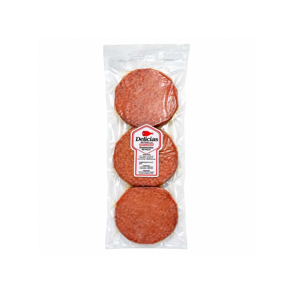 Hamburguesa de pollo Delicias Estrella (200 g / 7.05 oz) - Imagen 1