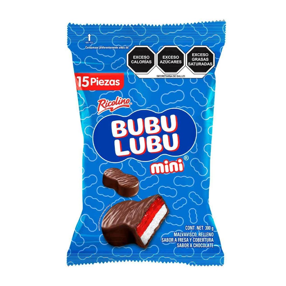 Mini-malvaviscos relleno con sabor a fresa y chocolate Ricolo (300 g / 10.5 oz) - Imagen 1