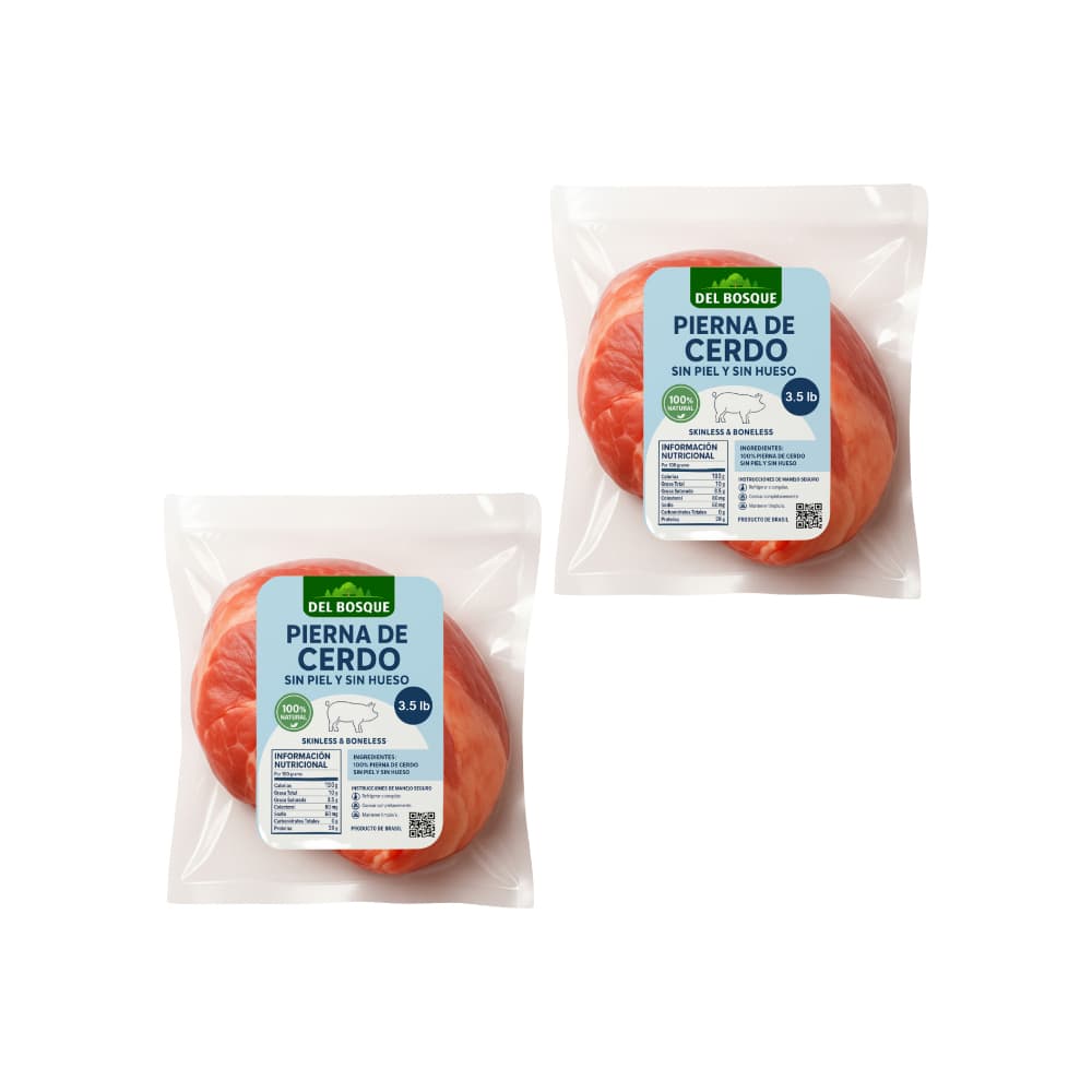 Combo de pierna de cerdo sin piel y sin hueso (2 x 3.5 lb) - Imagen 1