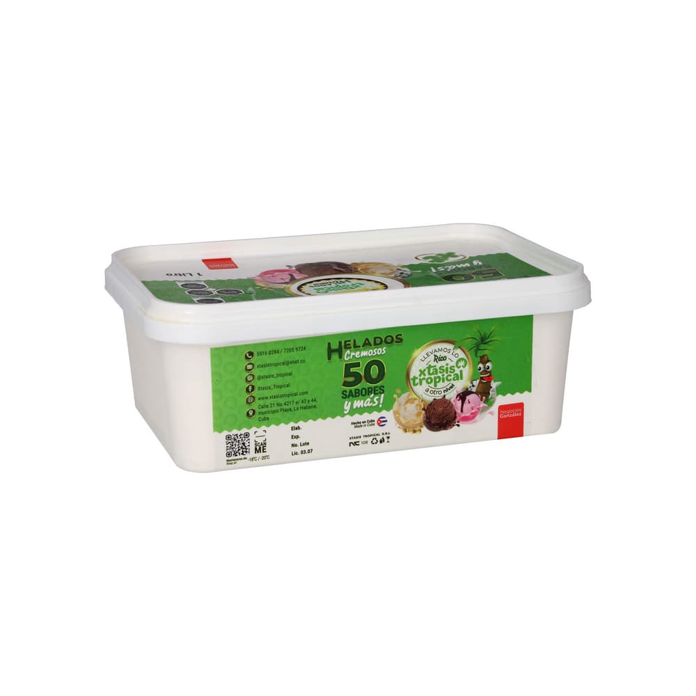 Helado cremoso sabor vainilla Xtasis Tropical (1 L) - Imagen 1