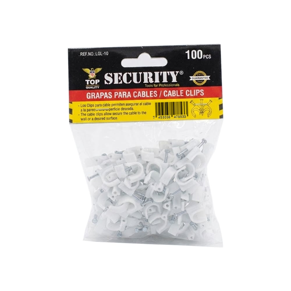 Bolsa de grapas de 10 mm para cables Security - Imagen 1
