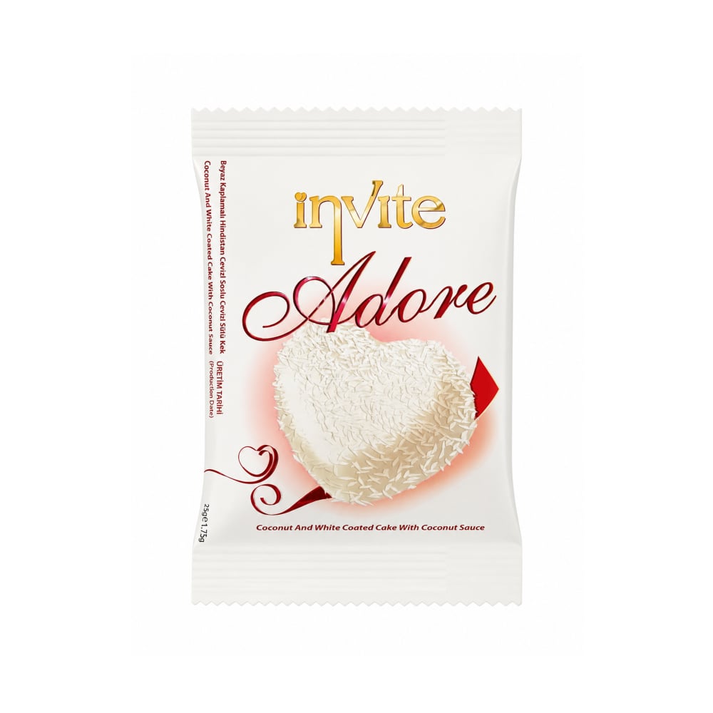 Pastel de coco y cobertura blanca con salsa de coco Invite Adore (40 g / 1.41 oz) - Imagen 1