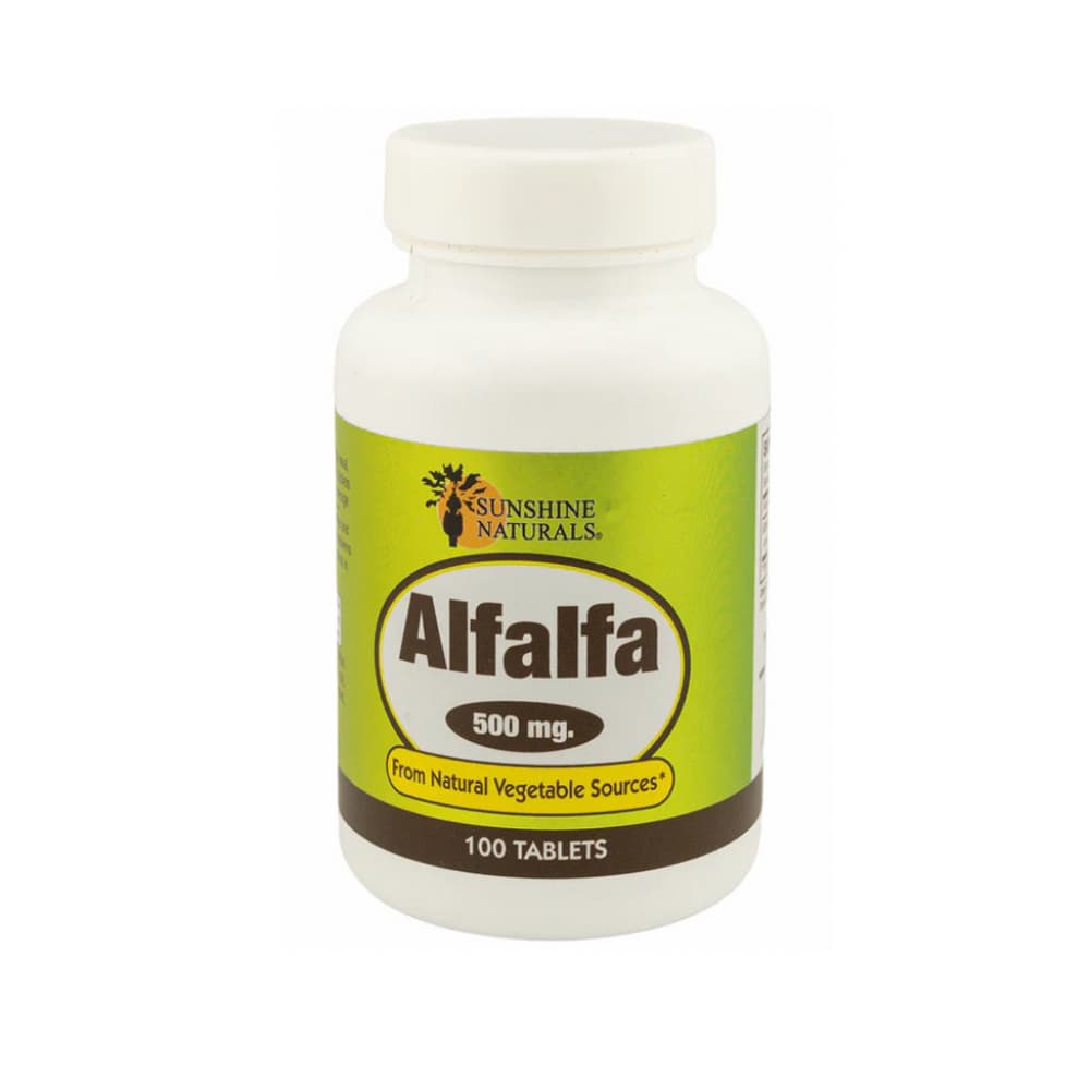 Alfalfa 500 mg Sunchine Naturals (100 tabletas) - Imagen 1