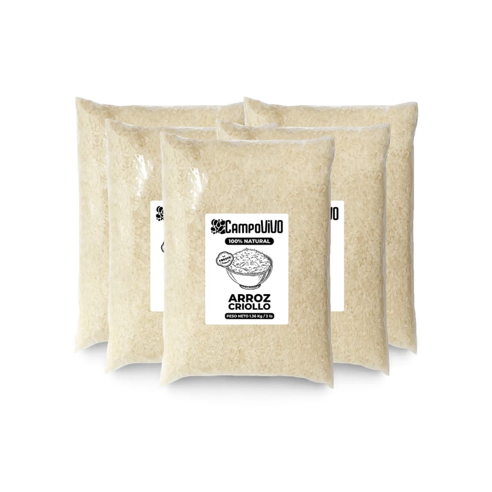 Arroz criollo Campo Vivo (5 x 1.36 kg / 3 lb) - Imagen 1