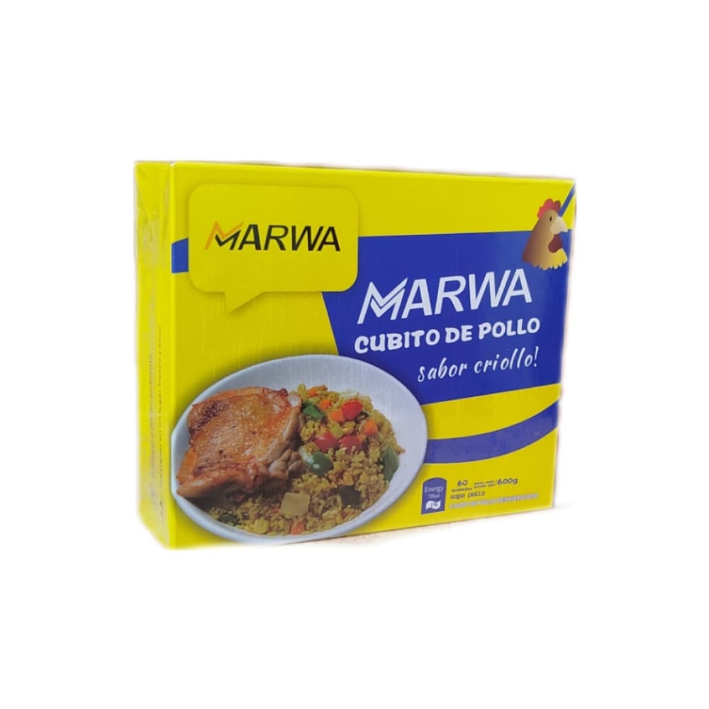 Cubito de caldo de pollo sabor criollo Marwa (600 g / 1.32 lb) - Imagen 1