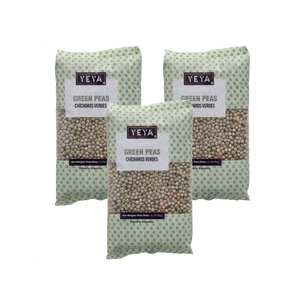 Chícharos verdes YEYA (3 x 1 kg / 2.2 lb) - Imagen 1