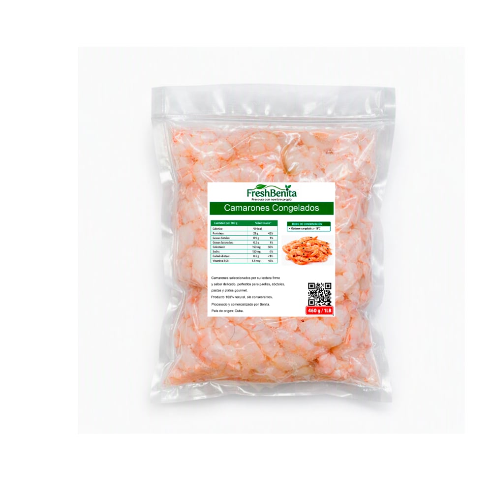 Camarones congelados FreshBenita (460 g / 1 lb) - Imagen 1