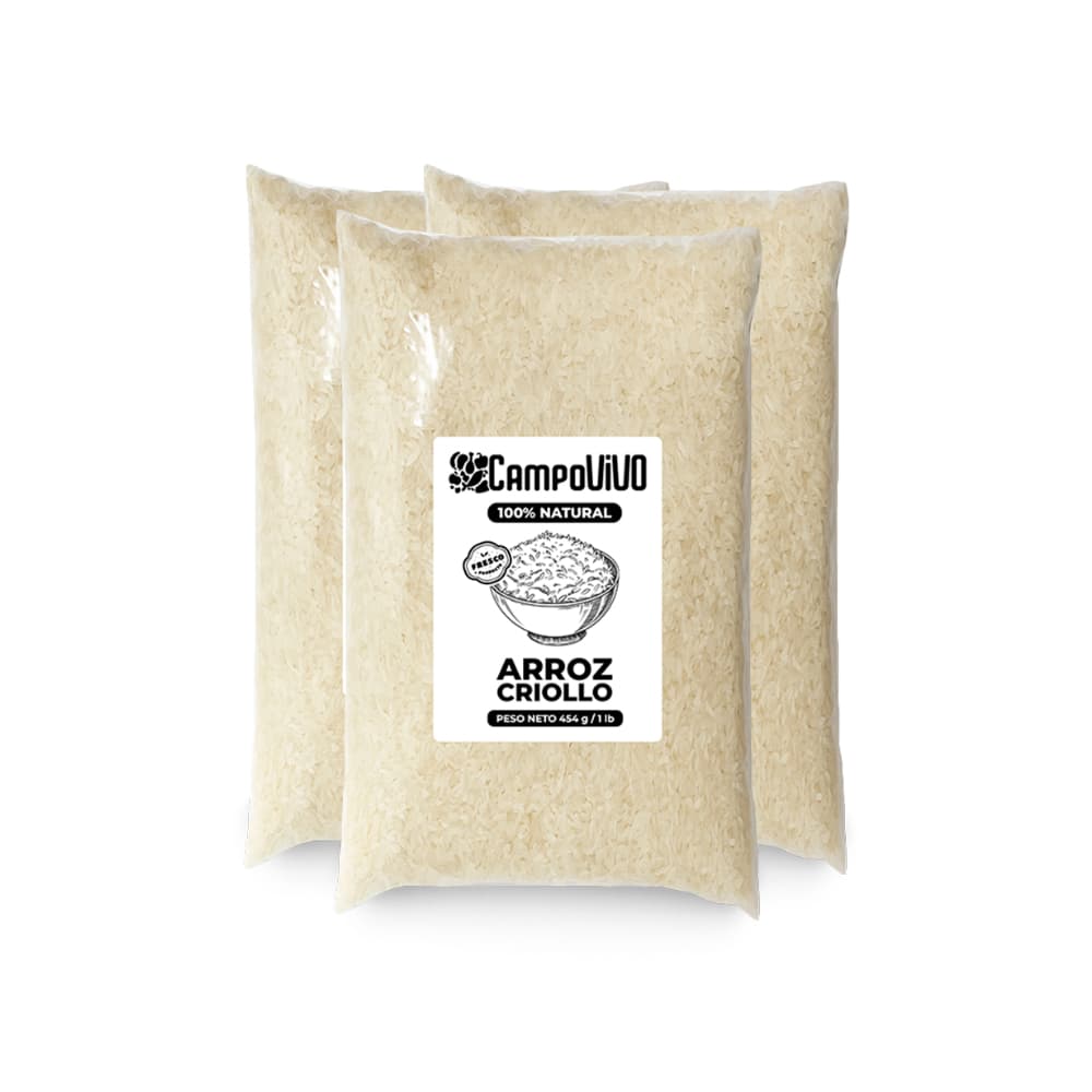 Arroz criollo Campo Vivo (3 x 454 g / 1 lb) - Imagen 1
