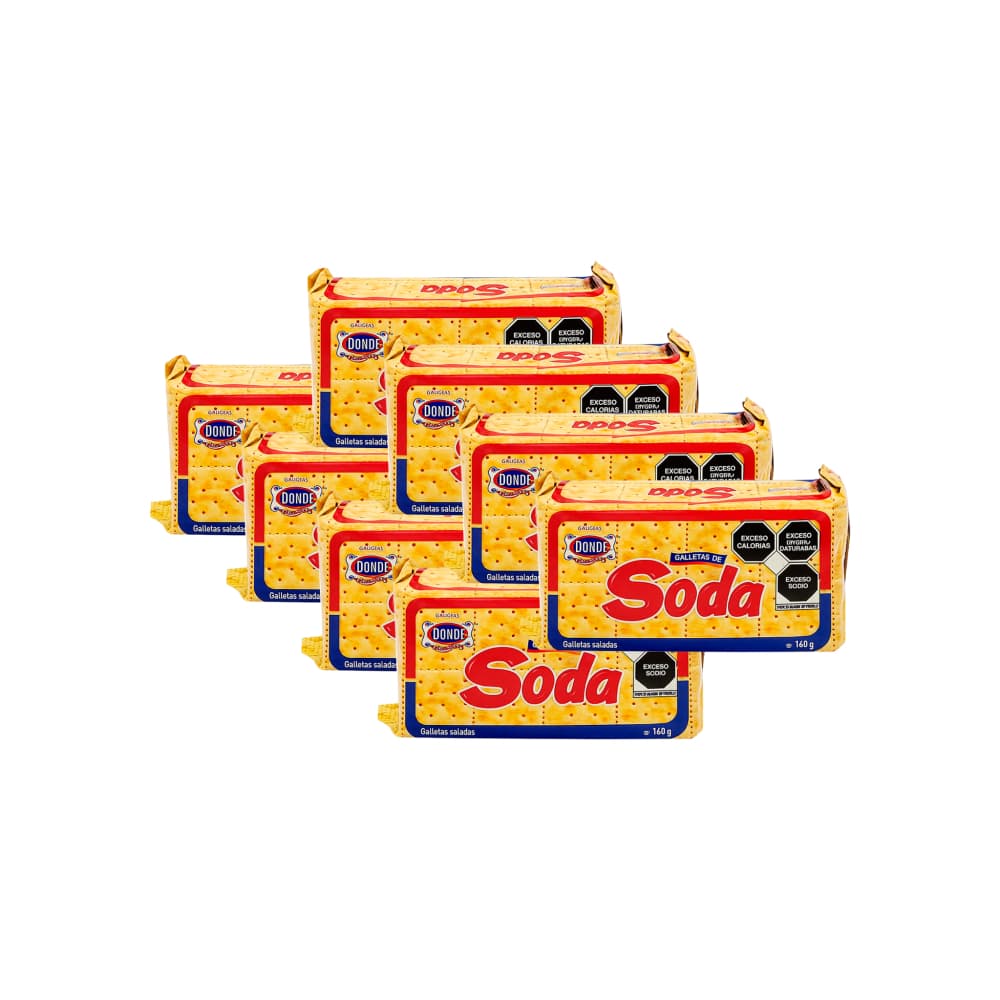 Galleta de soda Dondé (8 x 160 g / 5.64 oz) - Imagen 1