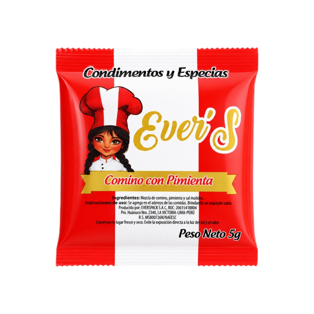 Comino con pimienta Ever's (5 g) - Imagen 1