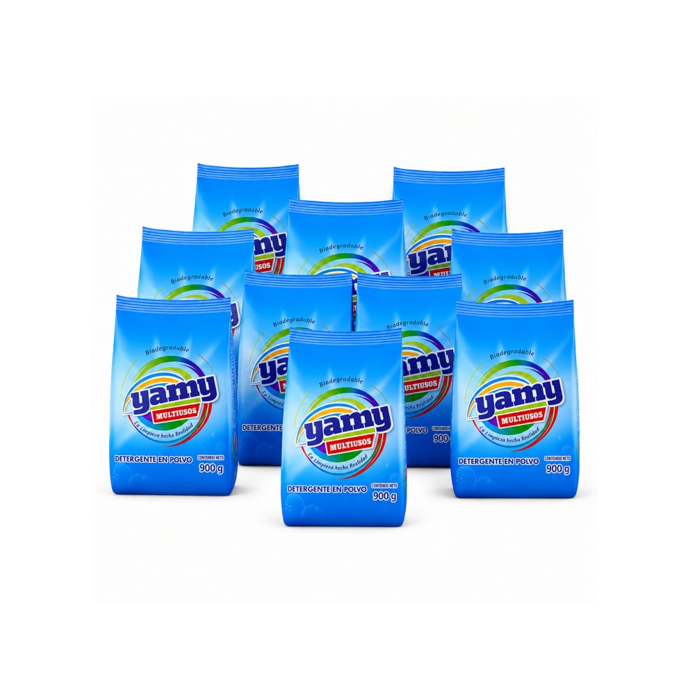 Detergente en polvo multiusos Yamy (10 x 900 g / 1.98 lb) - Imagen 1