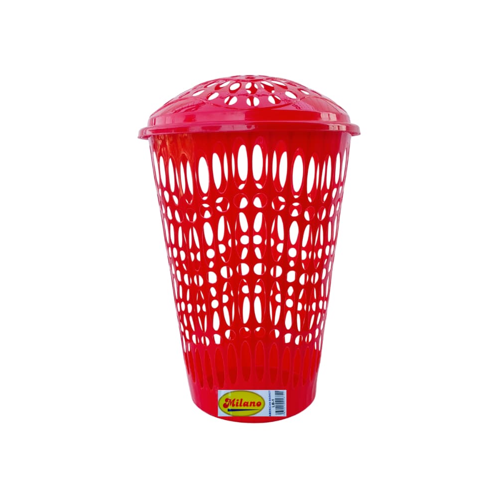 Cesto de plástico rojo para contener ropa Milano - Imagen 1